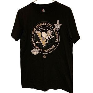 Pittsburgh Penguins 2014 Stanley Cup Playoffs Size Medium Majestic Triple Peak T
